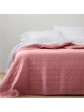 Full/Queen Casaluna Quilted Coverlet & Shams Dusty Rose
